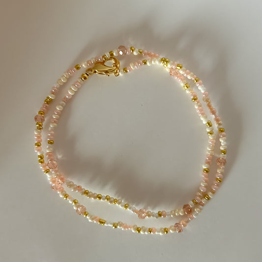 Golden Garden Bead Necklace