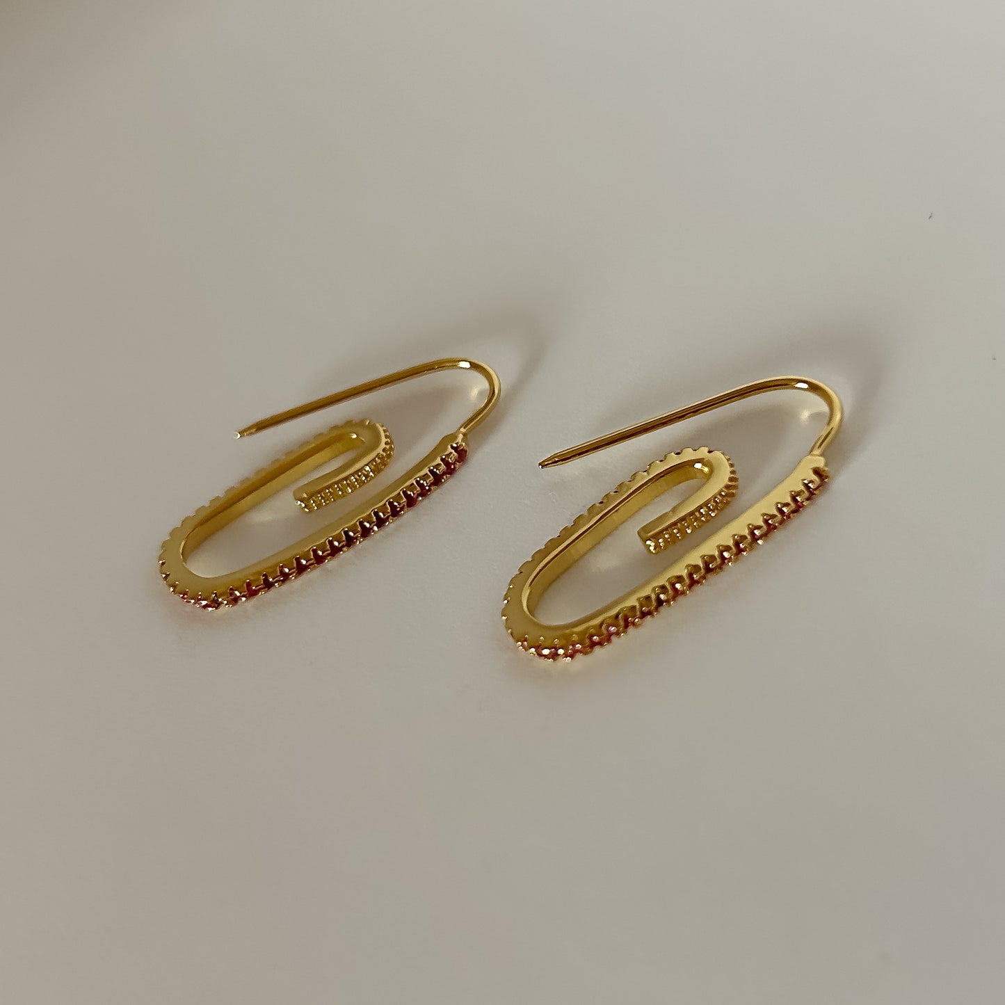 Pink Clip Earrings