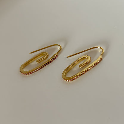 Pink Clip Earrings