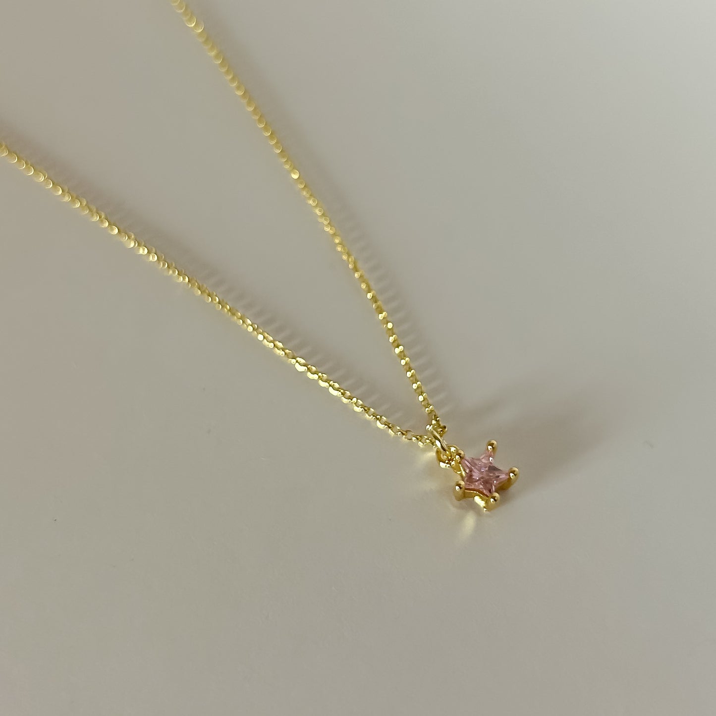 Pink Shining Star Necklace