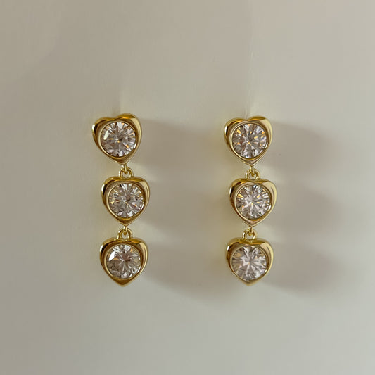 Sparkle Hearts Stud