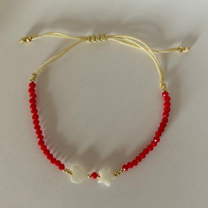 Scarlet Seashell Bracelet