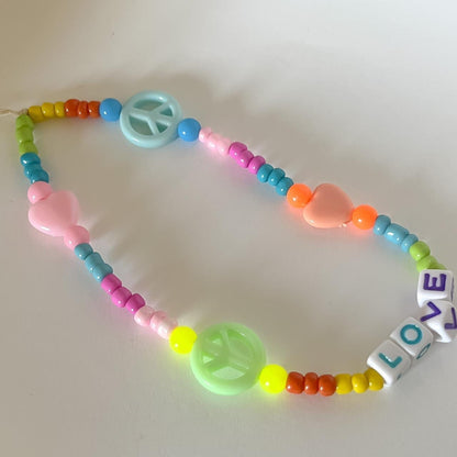 Peace And Love Phone Charm