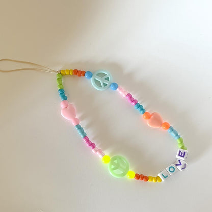 Peace And Love Phone Charm