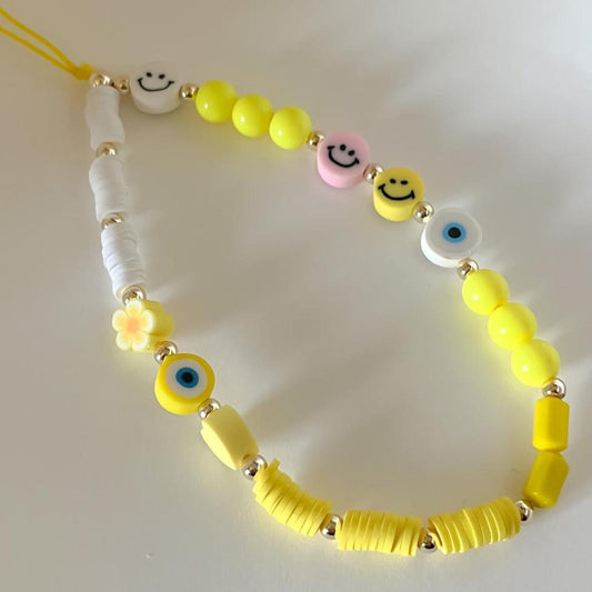 Sunshine Smiley Phone Charm