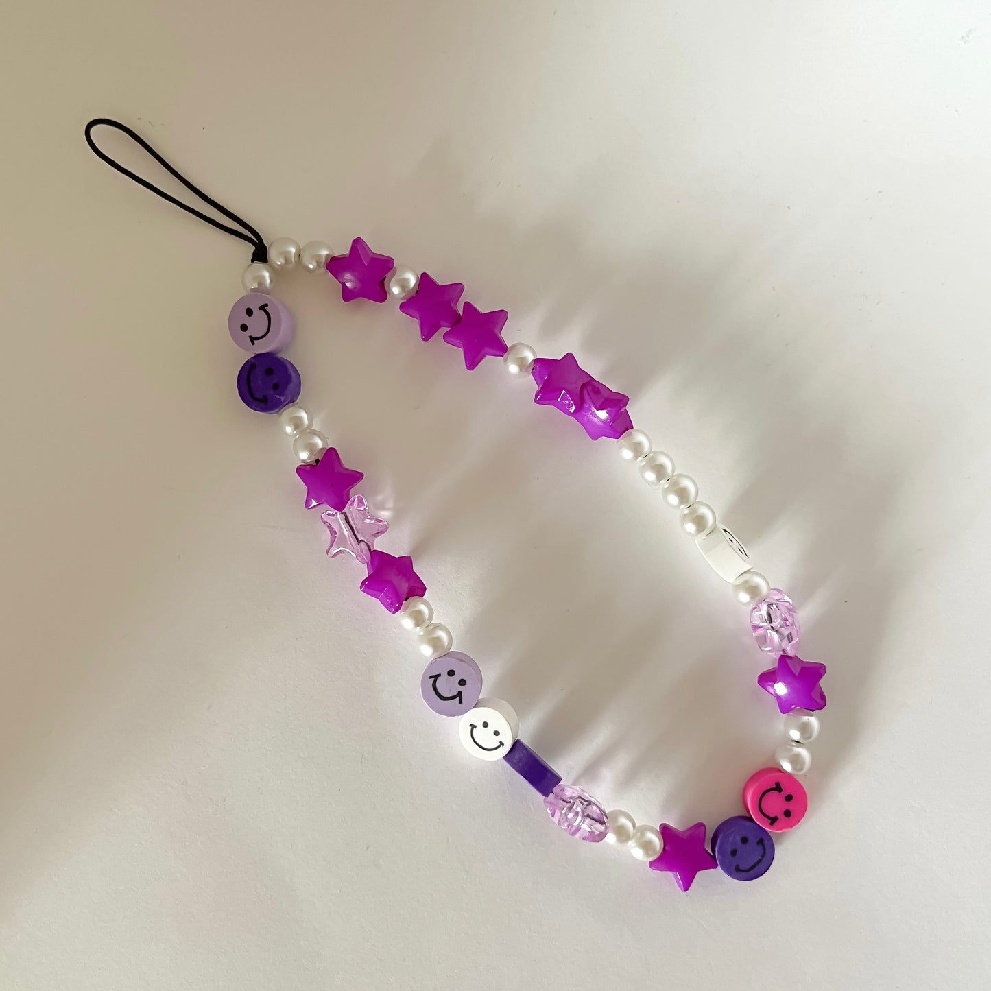 Violet Joy Smiley Phone Charm