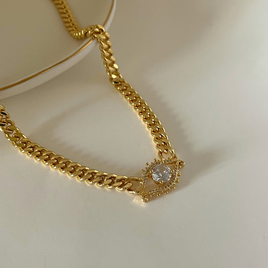Evil Eye Curb Chain